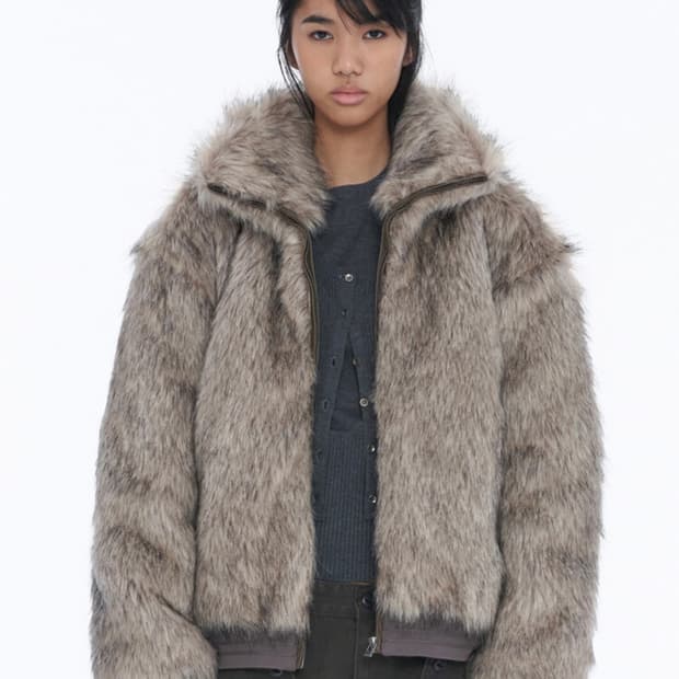 웰빙익스프레스 퍼자켓 그레이 S 25FW