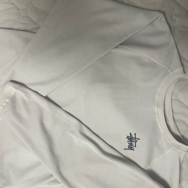 스투시 래글런 써멀 롱슬리브 크루 본