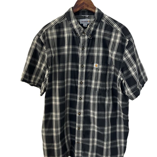 칼하트 체크 반팔 셔츠