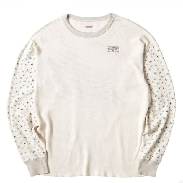 캐피탈 플라워 와플 저지 롱슬리브 블루 4사이즈