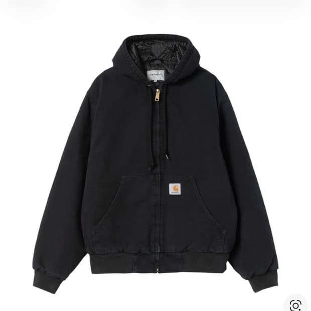 칼하트 WIP OG 액티브 자켓 블랙 스톤 캔버스