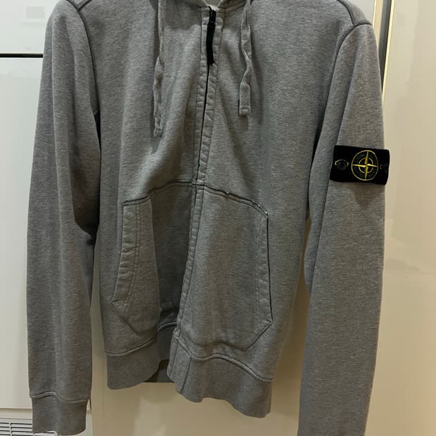 스톤아일랜드 그레이 후드집업 L (새상품급)