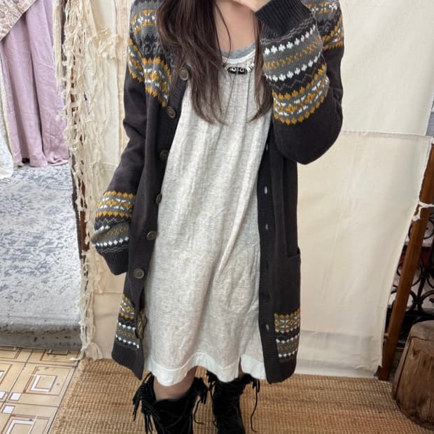 shuca nordic long cardigan