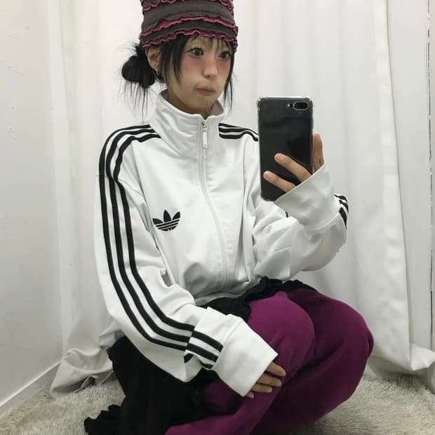 Adidas Firebird White/Black Jersey(Rare)