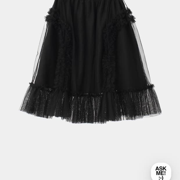 생긴스튜디오 Banding Ruffle Sha Skirt black