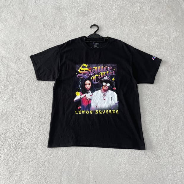 XL 챔피온 90'S 카르텔 레몬스퀴즈 반팔티셔츠 컬리지
