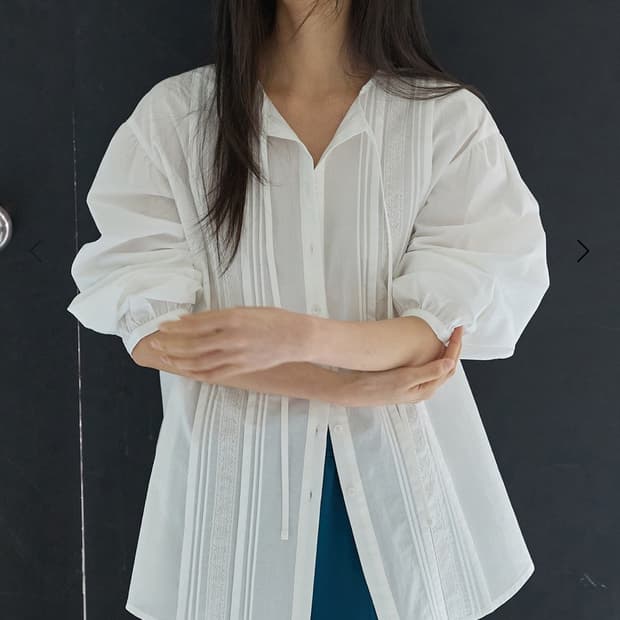 미치코런던 Bohemian Lace Blouse White
