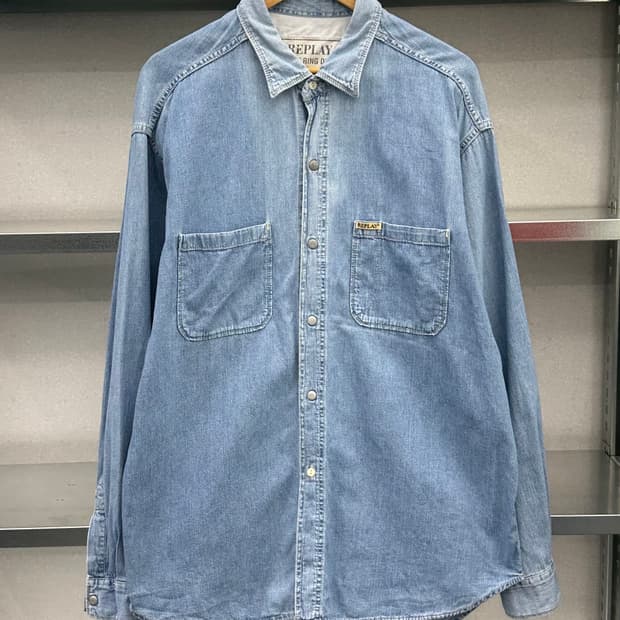 (2XL)90'S DENIM ITALY 데님셔츠-M2397