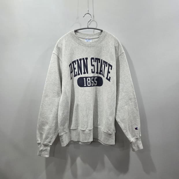 챔피온 블루택 리버스위브 프린팅 기모 스웻셔츠 M