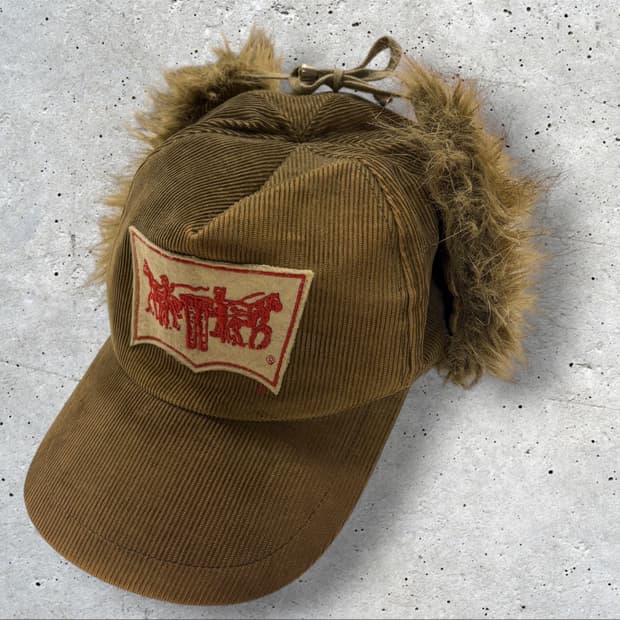 리바이스 코듀로이 퍼 트루퍼햇 귀달이 모자