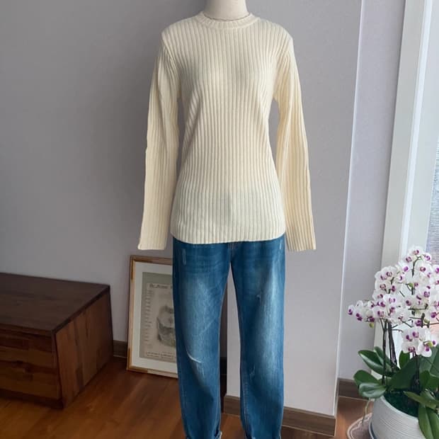 WOOD SAGE 우드세이지 골지패턴 니트(M)