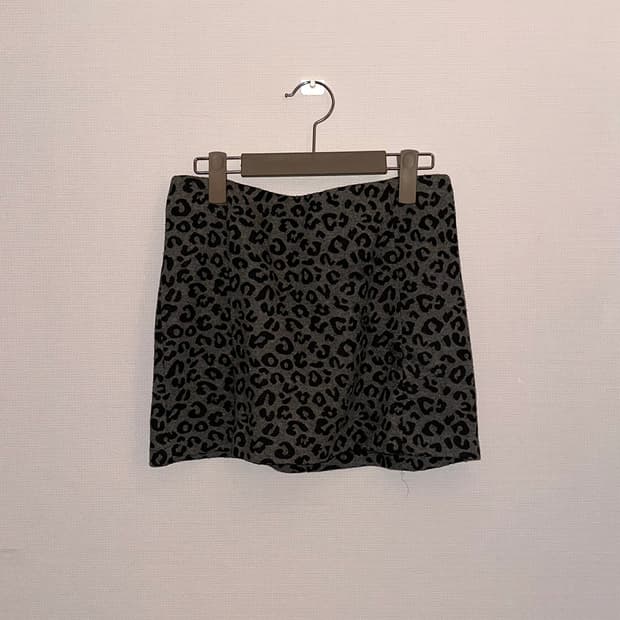 빈티지 갸루 호피 미니 스커트