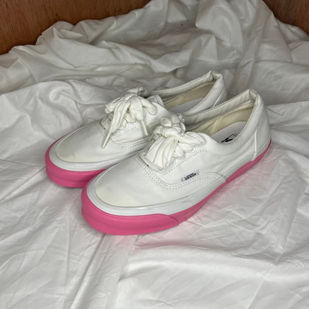 꼼데다르송 걸 반스 네라 핑크 롱 스니커즈