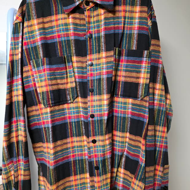 어텐션로우 플란넬 셔츠