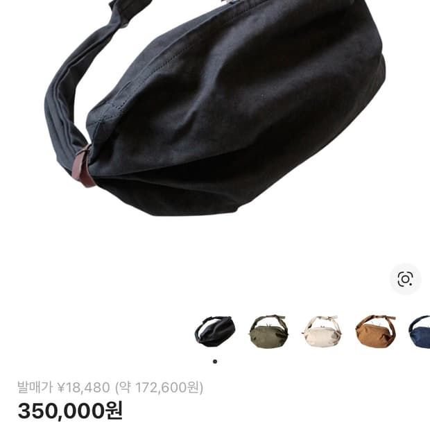 캐피탈 No.6 캔버스 스너프킨 라지백 블랙