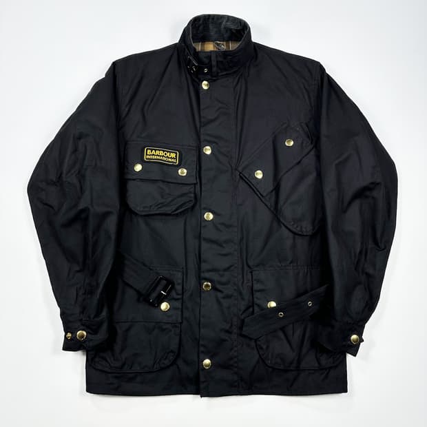 BarBour 바버 인터내셔널 벨티드 왁스자켓 36