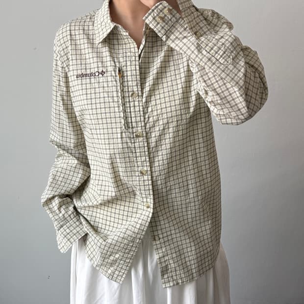 [L] 컬럼비아 체크 셔츠