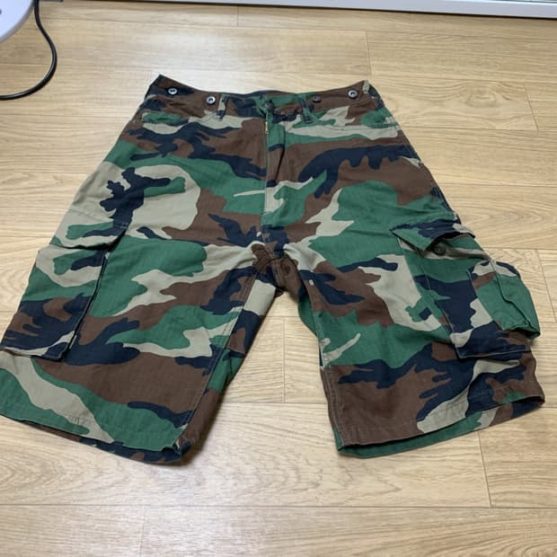 S/28-29] CAB CLOTHING 립스탑 우드랜드 카모 카고 반바지