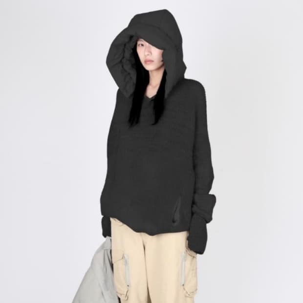 혜인서 니트 후드 (brown)