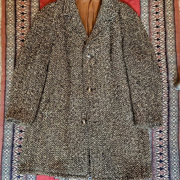 60s 유로 빈티지 울 코트 