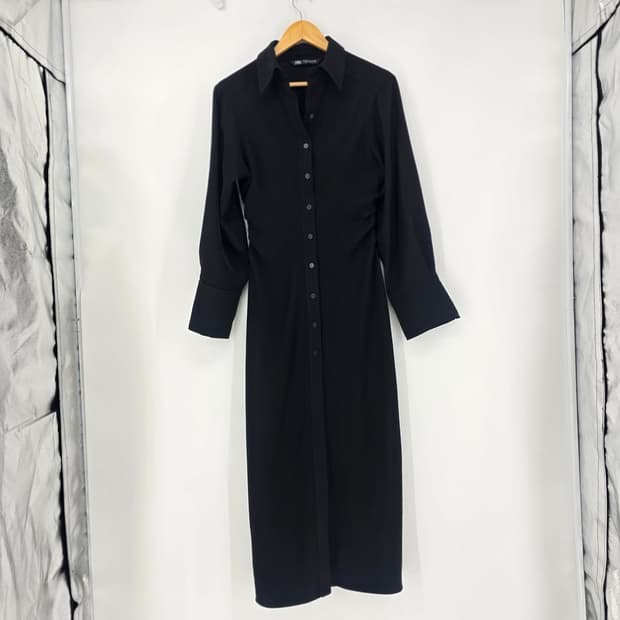 ZARA 블랙 셔츠 원피스 (XS)