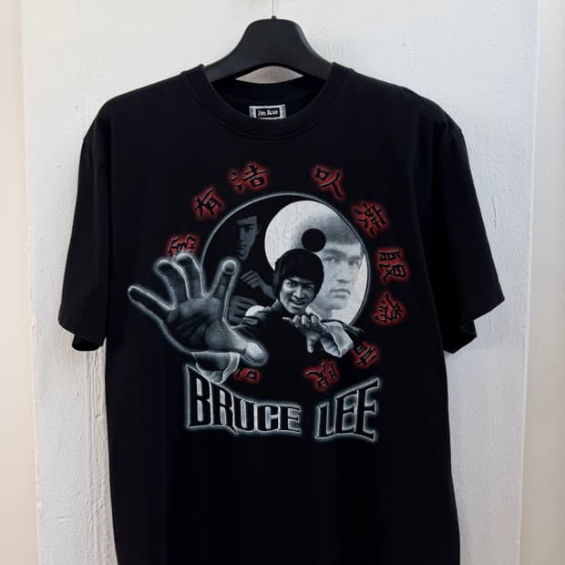 90s 빈티지 브루스 리 싱글 스티치 반팔 티셔츠