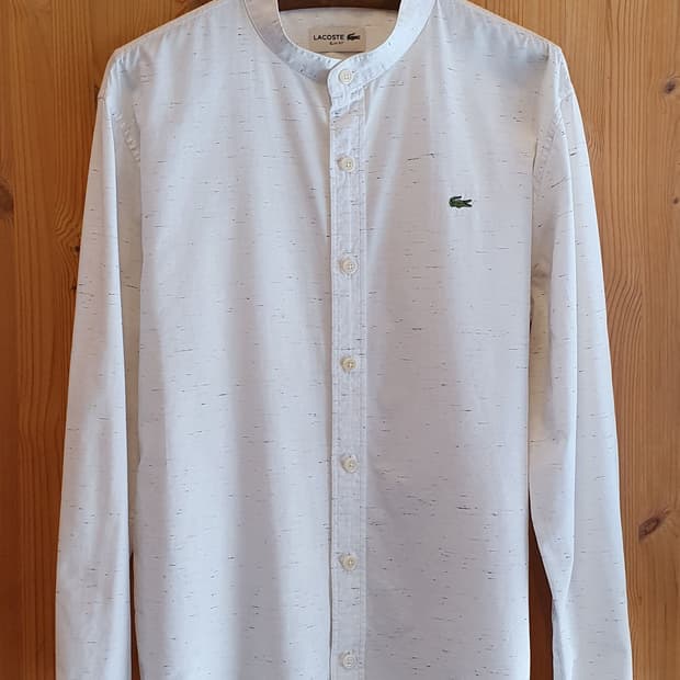 100.라코스테 Slim Fit 라운드넥 셔츠 