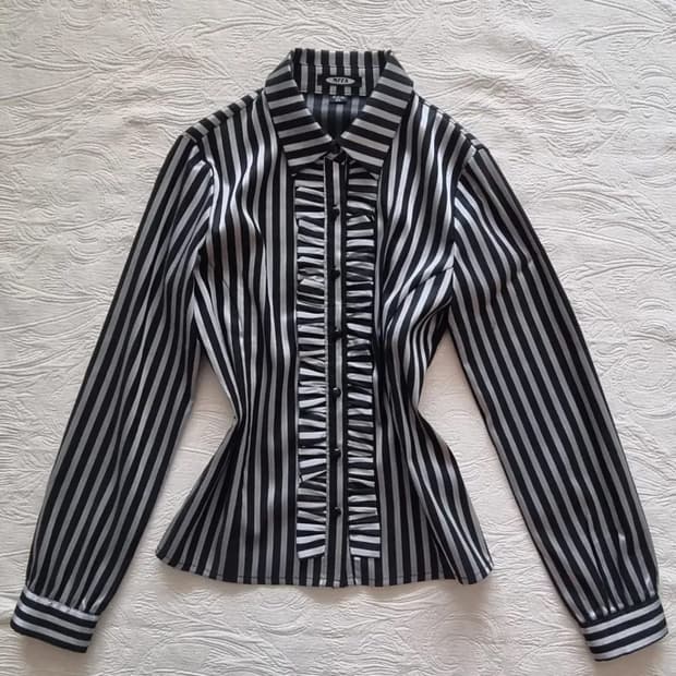 빈티지 공겜여주 긱시크 스트라이프 셔츠