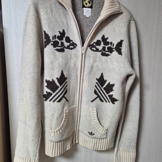 (정품) 아디다스  캐나다 코위찬 니트집업 95