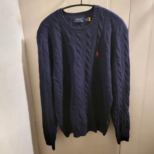 폴로 랄프로렌 네이비 케이블 니트 m