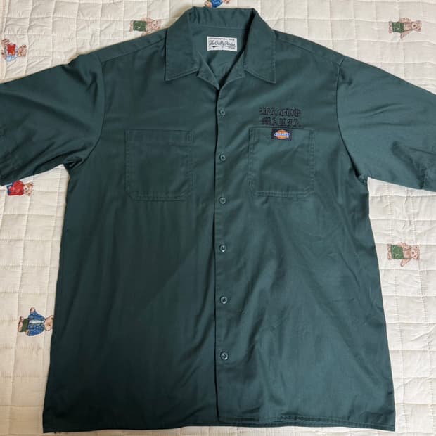 [M] 와코마리아x디키즈 셔츠 그린