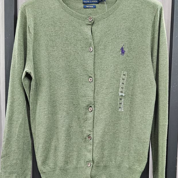 (새상품)폴로 랄프로렌 올리브색 가디건 XS