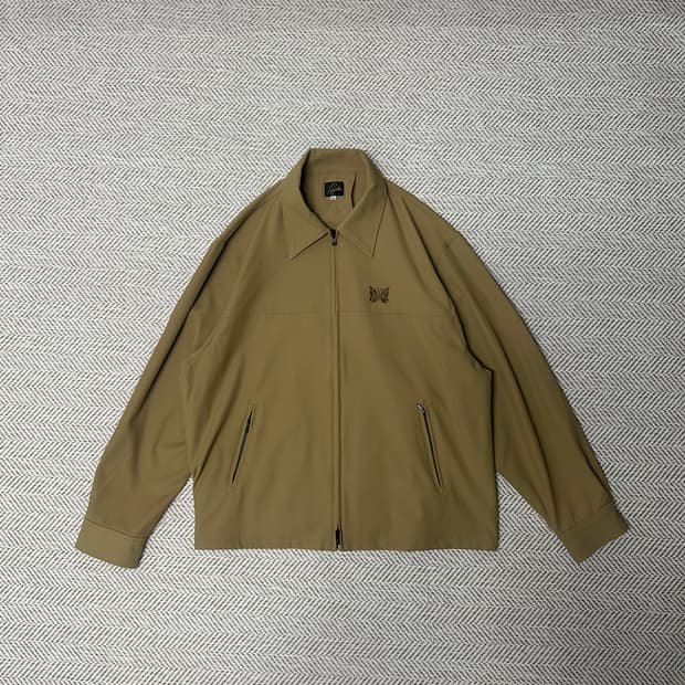 NEEDLES zip sport jacket beige xl