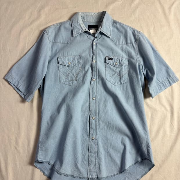 Wrangler 랭글러 연청 반팔 셔츠 L
