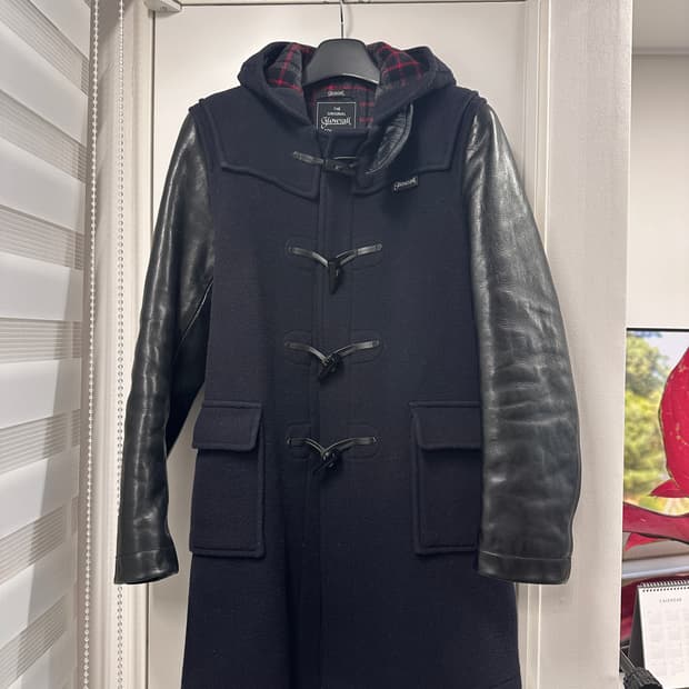 준야 와타나베 X 글로버올 더플 레더 코트