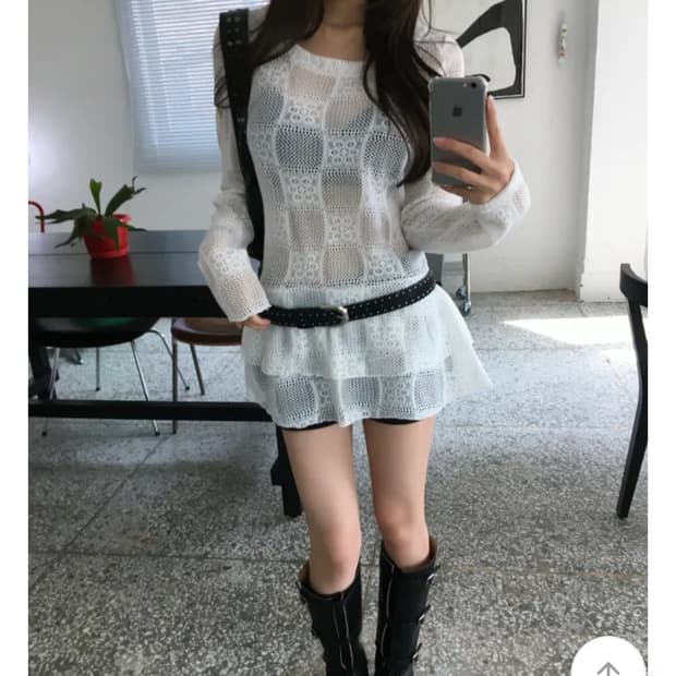 Soand 체크 니트 원피스 원가 52000원