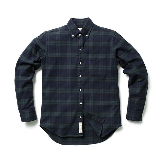 바스통 블랙와치 셔츠 L