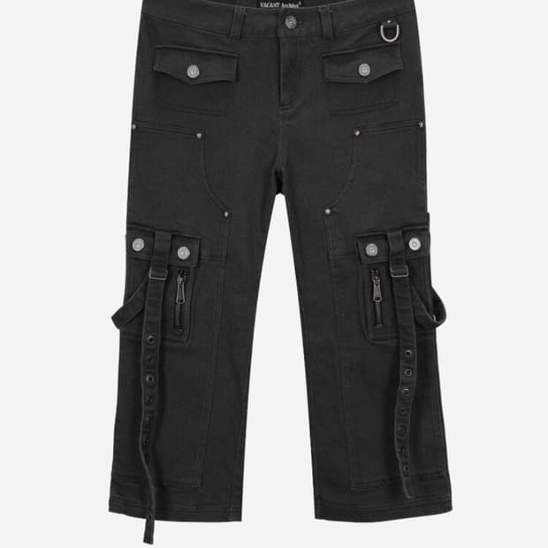 베이컨트 아카이브 PIKO CAPRI PANTS CHARCOAL