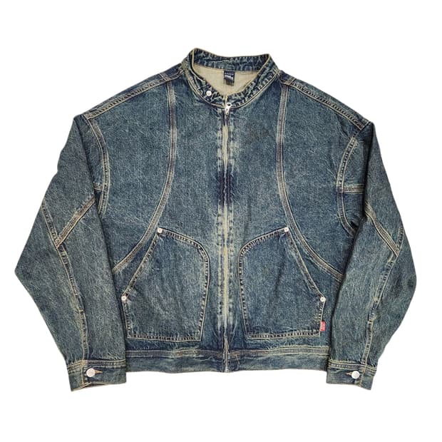 필드워커 워싱 데님 집업 자켓
