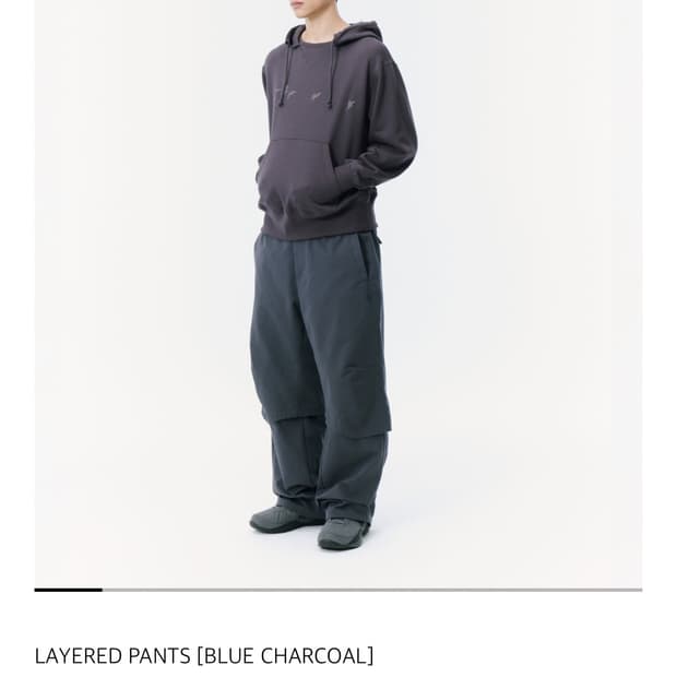 LAYERED PANTS [BLUE CHARCOAL] 2사이즈