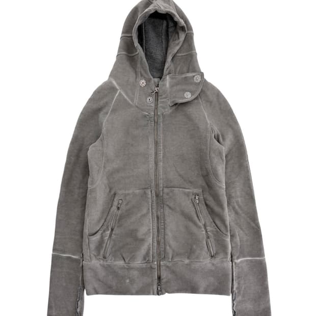 트랜짓 페이딩 패널 후드 집업