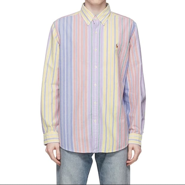 폴로 랄프로렌 클래식핏 멀티 스트라이프 셔츠 S