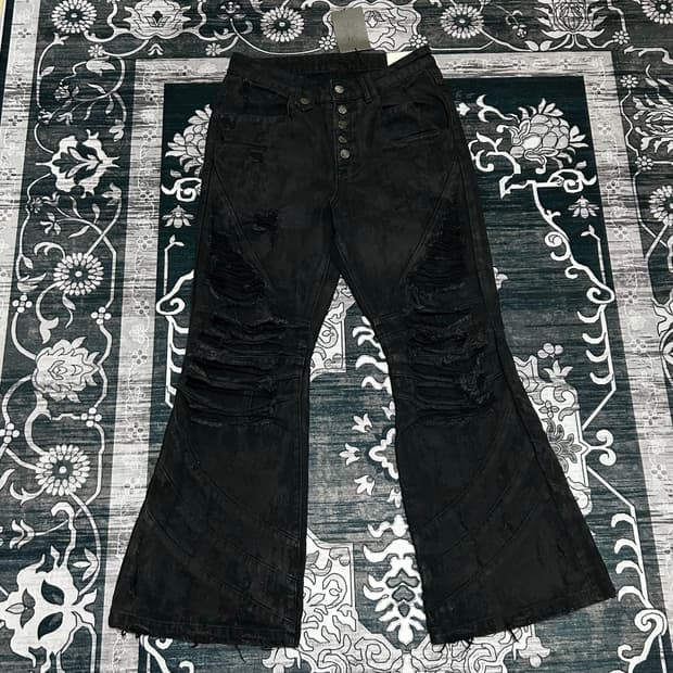 Mu Lab coated destroyed Jeans vkei v-kei