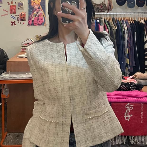 크림 트위드 자켓 [무배]