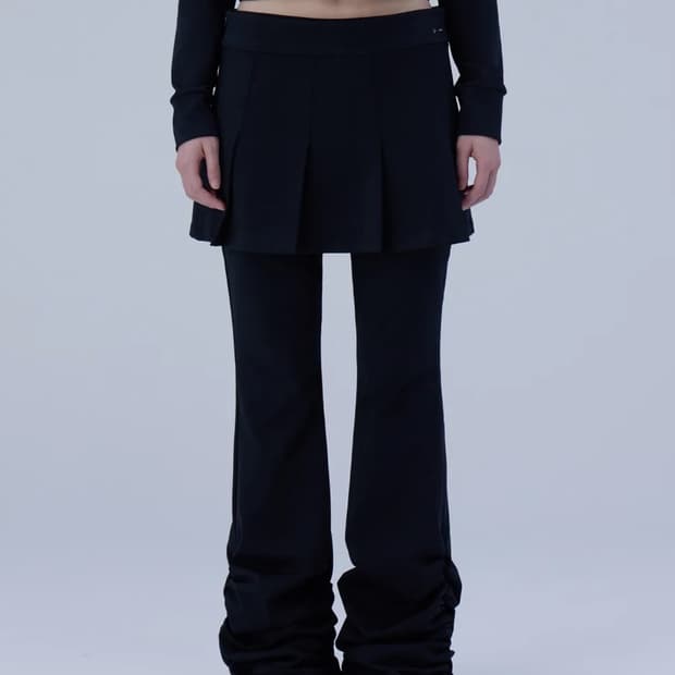 미세키서울 스커트 셔링 팬츠 세트 Skirt shirring pants