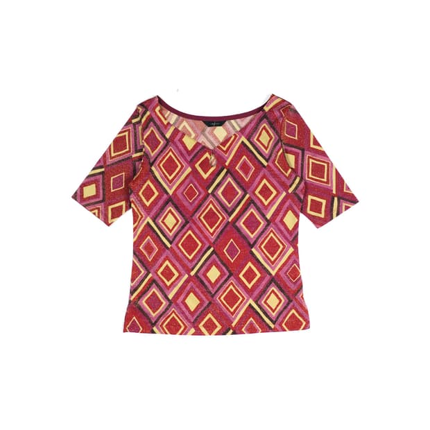 glitter diamond pattern top
