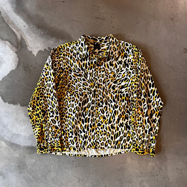 텐더로인 레오파드 오픈칼라 셔츠