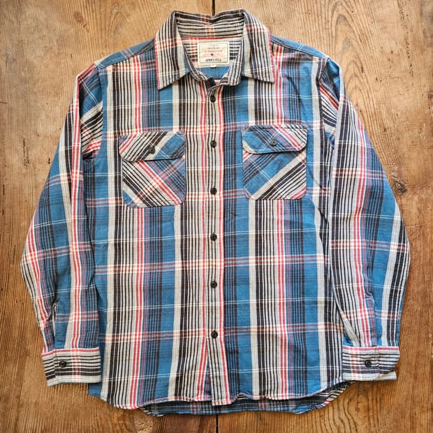 아비렉스 플란넬 체크 셔츠