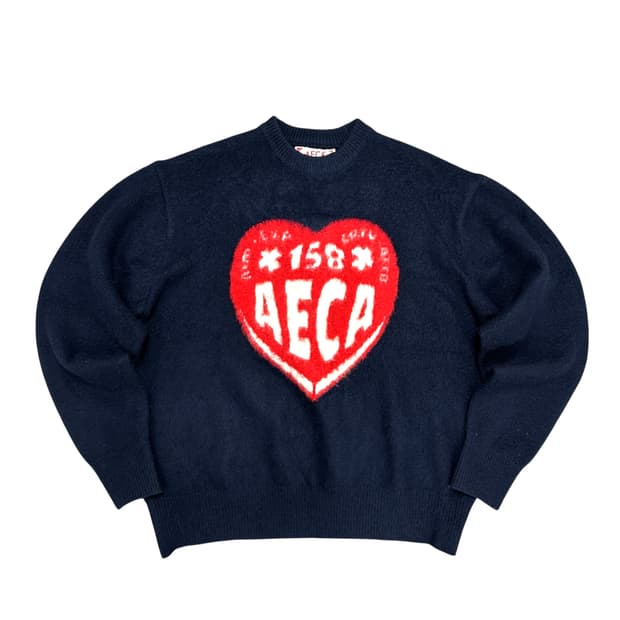 에이카화이트 24FW 네이비 러브 니트(S)