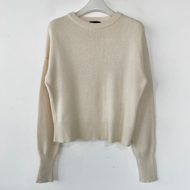 띠어리 캐시미어100 드롭 숄더 니트 탑